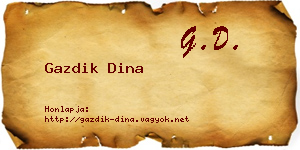 Gazdik Dina névjegykártya